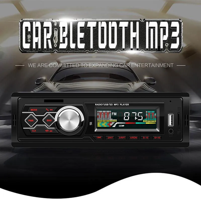 1 Din Bluetooth автомобильное радио 12 В AUX mp3-плеер радио выход стерео U диск TF кардридер автомобильный Радио USB SD ЖК-экран