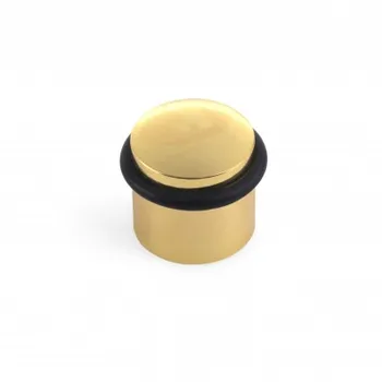 

Box with 10 door stops screw brand REI, made of brass, gold-finish and cylindrical shape