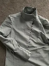 Turtleneck Blouse Puff-Sleeve White Shirt Ladies Top OOTN Office Elegant Casual Solid