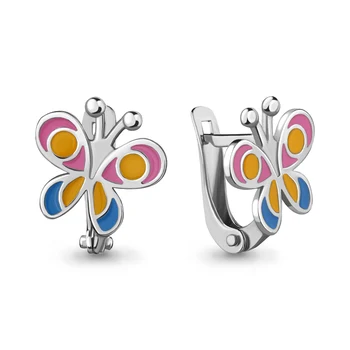 

Aquamarine baby earrings without enamel inserts, 925 sterling silver