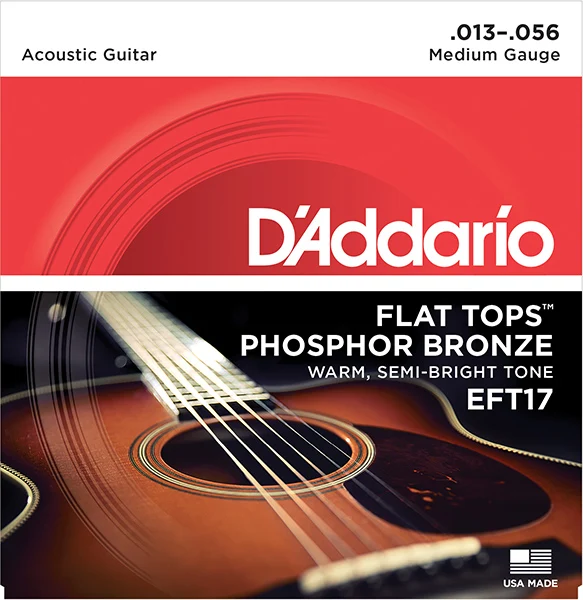 Eft17 flat tops strings for acoustic guitar phosphor bronze 13-56 D�rio | Спорт и развлечения