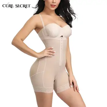 

CURE SECRET Hook Front Plus Size High Waist Body Shaper Hook Front Body Shape Underbust Slimming Mid thigh Shaper Tummy Control