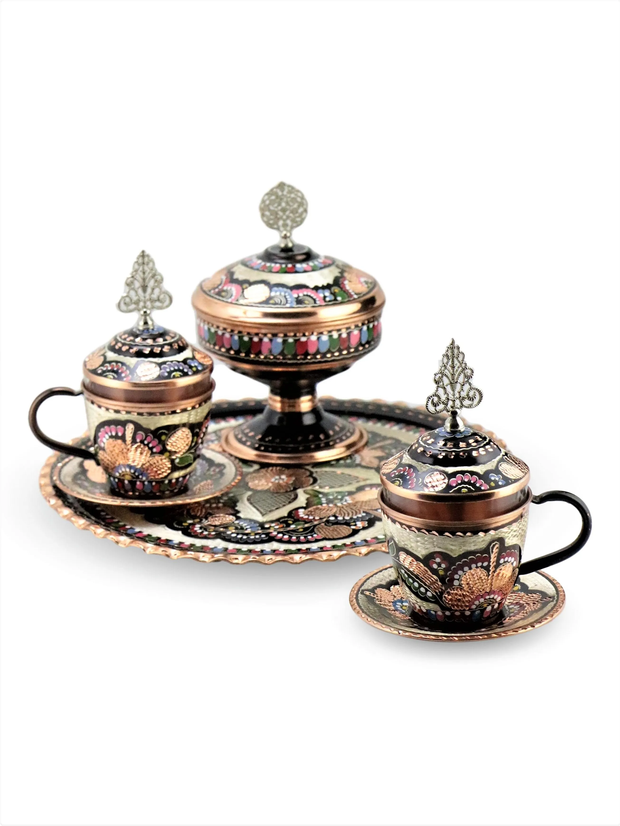 Café turc-Espresso Big Set plateau ottoman Bol Cuivre porcelaine Choisir Couleur