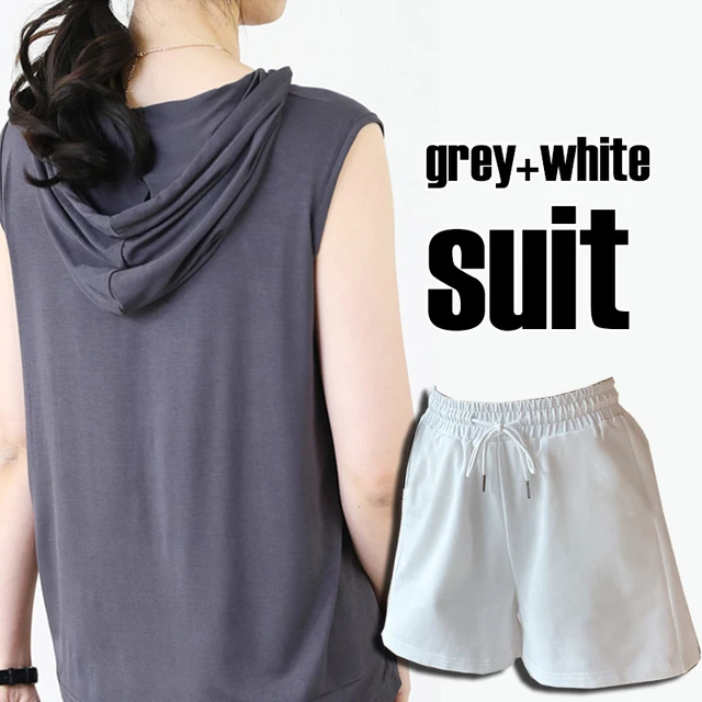 2022 New Fashion Clothing Bodybuilding Muscle Guys Fitness Men Women Hooded Tank Top Vest Sportswear Sleeveless Shirt Hoodie 2-piece set