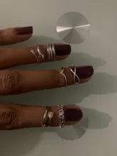 Anillo de nudillo con punta abierta para mujer y niña, joyería ajustable, para vacaciones en la playa, verano, venta al por mayor