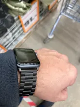 Correa de acero inoxidable para apple watch, pulsera de 44mm, serie Iwatch 5 4 3 2 1, accesorios de 38MM, 40MM, 42MM