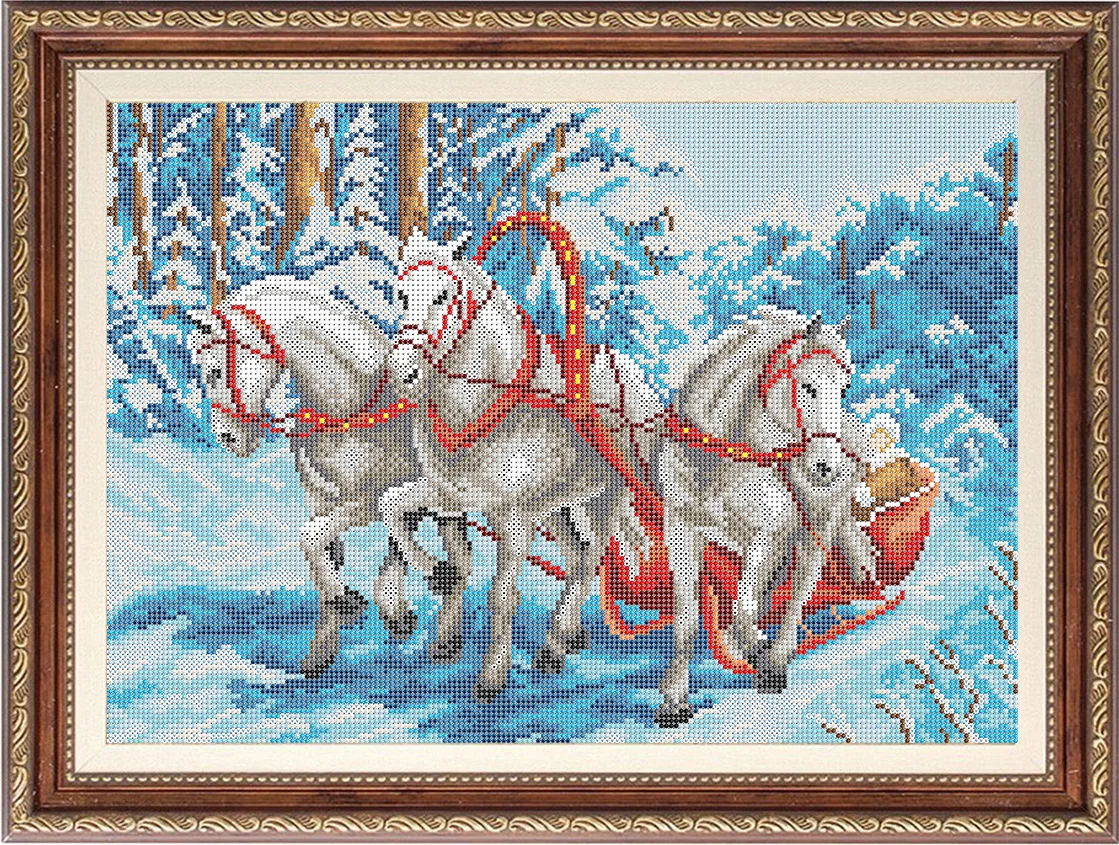 Схемы полной вышивки бисером. Светлица вышивка бисером тройка лошадей. Вышивка русская тройка Панна. Русская тройка золотое Руно. Вышивка русская тройка золотое Руно.
