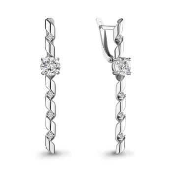 

Silver earrings with cubic zirconia