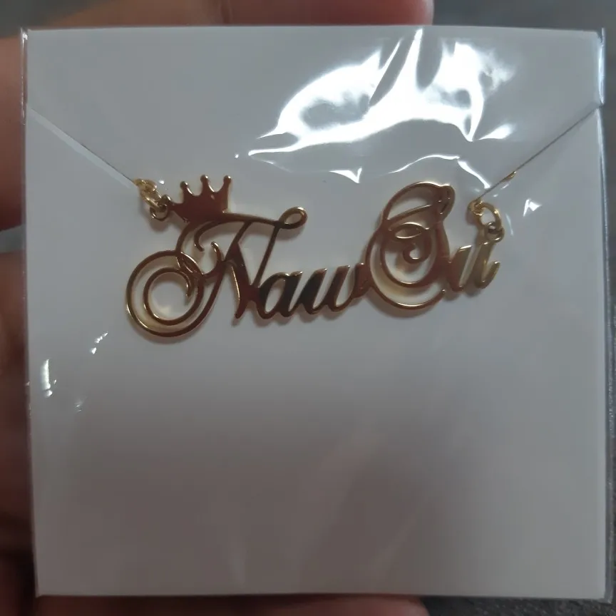 Custom Name Crown Necklace photo review