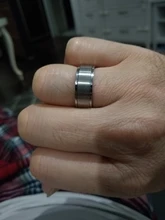 Anillo giratorio de 6/8mm inox para hombre, accesorio antiestrés, alianza de boda clásica de acero inoxidable, joyas deportivas informales