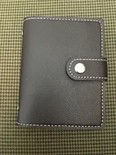 Tarjetero delgado de cuero PU para mujer, 26 tarjetas, tarjetero, monedero