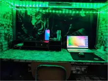 Tira de Luces LED RGB 2835, mando a distancia IR, 1m, 2m, 3m, 4m, 5m, cinta de diodos, TV, sala de estar, dormitorio, decoración de pared, Luces LED de retroiluminación