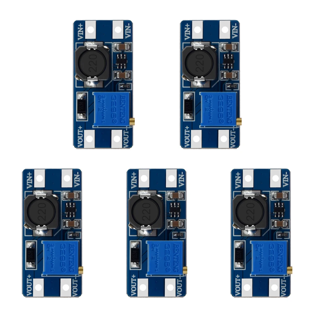 

MT3608 DC-DC Step Up Converter Booster Power Supply Module Boost Step-up Board MAX output 28V 2A for arduino