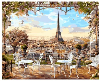 

Picture by numbers GX 8876 Cafe with the Eiffel Tower 40*50