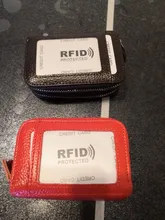 KEVIN YUN-tarjetero de piel auténtica para mujer, Cartera de gran capacidad con doble cremallera