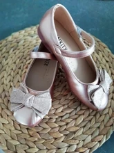 Nuevo primavera otoño niñas zapatos casuales zapatos de cuero para niños negro/dorado/Rosa princesa estudiantes zapatos 3 colores UE 21-36