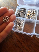 50 Uds Charms Flor de trébol 17x14mm AJUSTE DE colgante antiguo, Vintage bronce tibetano Color plata buscando, DIY para pulsera collar