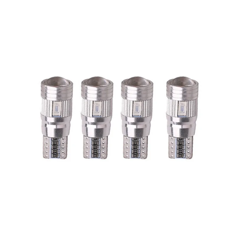 Белый свет/зеленый свет автомобиля T10-5630-6smd с объективом декодирование ширина лампы чтения света ходовые огни-4