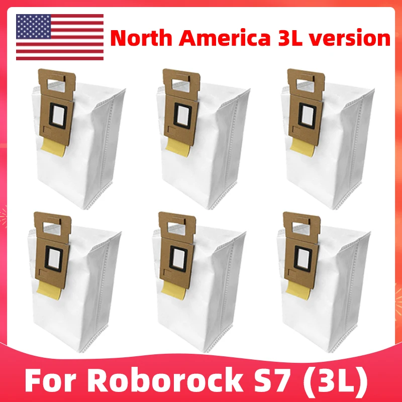 North American RockDock 3L Dust Bag Replacement For Xiaomi Roborock S7 Auto-Empty Dock Robotic Vacuum Cleaner Spare Parts | Бытовая