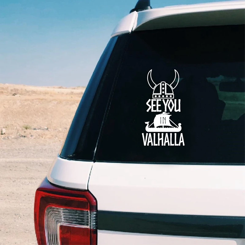 See You In Valhalla Vinyl Car Decal