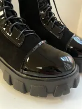 Botas de calcetín negro para mujer, zapatos góticos Punk, botines de plataforma, media blanca, novedad de 2020