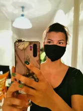 Mascarilla facial con lentejuelas ostentosas para fiesta, máscara antipolvo, lavable, reutilizable, lazo de oreja elástico, kpop