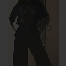 Pantalones de chándal para mujer, ropa de calle, moda de verano, estilo coreano, pierna ancha, Harajuku, holgado, negro, cintura alta, Vintage, 2020