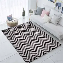 Else черный серый зигзаг геометрический Nordec 3d принт Нескользящая микрофибра для гостиной современный ковер моющийся коврик
