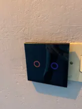 Interruptor táctil de luz con Sensor, Led de pared de 1 vía, 110v, 220 v, 220 V, controlador de encendido y apagado de lámpara, Panel de vidrio templado impermeable