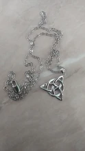 Joyería Vintage Triquetra Trinity collar de colgante de nudo collares y colgantes de Plata de Ley 925 para mujer (JewelOra NE101914)