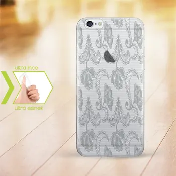 

Personalized iPhone 6-6 Plus Thin Transparent Silicone Phone Cover (Lace Temalı-8)