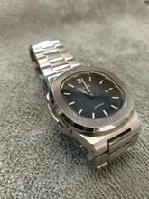 PLADEN-Reloj de pulsera de cuarzo para hombre, de negocios, de lujo, a la moda, correa de acero inoxidable, azul degradado, reloj calendario a prueba de agua