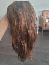 Pelucas de cabello humano brasileño Remy, pelo con parte en U ombré, Rubio degradado liso, medio abierto, color negro, 180%