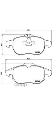 Колодки Тормозные Opel Signum 03/Vectra C 1.6-3.0/Astra H Vxr Передние Brembo P59043 Brembo арт. P59043