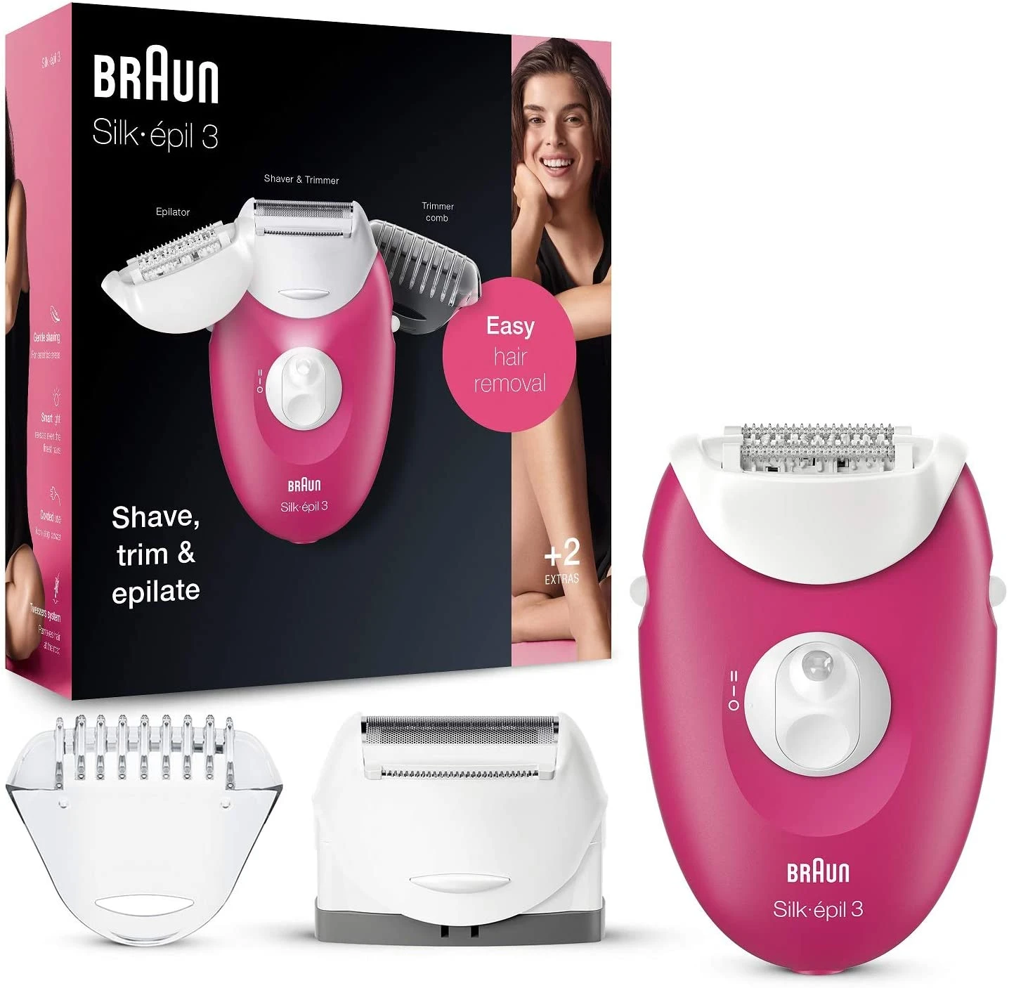 Braun Silk Epil 3 3410 Smartlight Corded Epilator With 2 Attachments Epilators Aliexpress