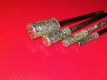 DRELD 8 unids/set de diamante de corte de cabeza puntas montados poco 2,35mm vástago de piedra de Jade tallado pulido para Dremel herramienta rotativa
