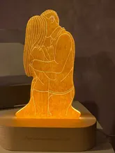 Night-Light Wooden-Base Text-Photo Christmas-Gift Customized Wedding DIY Holiday 