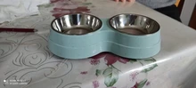 Alimentador de colores para mascotas, plato de acero inoxidable para alimento y agua de perros y gatos pequeños