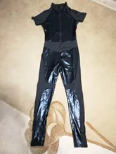 Mono ajustado de poliéster con cremallera para mujer, traje elegante para Fitness, manga corta elástica, nuevo