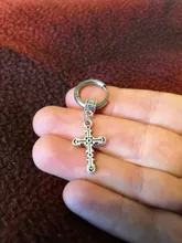 Pendientes de acero inoxidable para hombres y mujeres, aretes falsos, Punk, negros, sin perforación, estilo gótico, Hip Hop