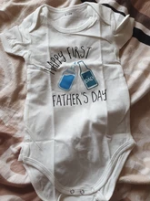 Body de algodón de manga corta para recién nacido, mono con estampado de feliz primer día del padre, trajes informales de verano
