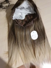 LOUIS FERRE marrón Bob pelucas con flequillo medianas de onda sintético Peluca de pelo para las mujeres resistente al calor peluca Lolita Cosplay