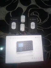 Inalámbrico Tuya APP SIM GSM casa RFID de seguridad antirrobo LCD teclado táctil sistema de alarma WIFI/GSM kit de Sensor ruso español voz