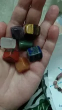 Piedra Natural de Chakra para Yoga, piedra de Reiki curativa Irregular, piedra de cristales pulida Individual, 7 colores/juego
