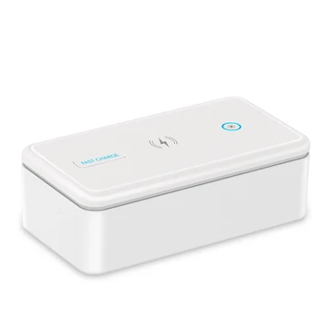 

Multifunctional UV Sterlizer Box 8 UV lamps Masks For Germ Protection UV Light Sterlizer 10W Wireless Charger for Xiaomi Iphones