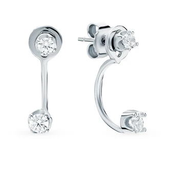 

Silver earrings with cubic zirconia sunlight sample 925