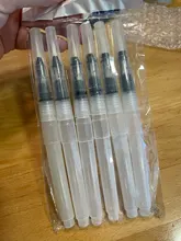 3/6 Uds recargable marcadores cepillo de pintura pincel de con depósito de agua para acuarela portátil suave acuarela cepillo pluma pincel de pintura dibujo arte suministros