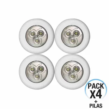 

Pack 4 Push Button LED Night Round 7hSevenOn Elec