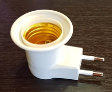 Converter-On/Off Bulb-Lamp Eu-Plug-Holder-Adapter Led-Light-Socket White To E27 for 1PC