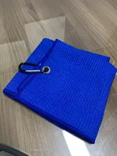 Toalla de Golf con patrón de gofres, algodón con mosquetón, toallas de limpieza, gancho de microfibra, limpia palos, bolas, manos